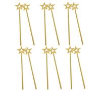 BESTonZON 12pcs Glitter Star Fairy Wands for Sparkle Princess Party Favors Birthday Wedding Cosplay Costume Props with Charming Angel Design for Group Play