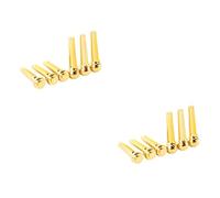 BESTonZON 12pcs Guitar Bridge Pin Brass Replacement for Acoustic Guitar String Studs Bridge Pins for Folk String Pegs Accessories