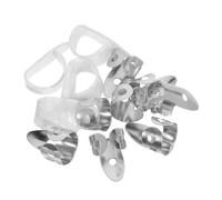 BESTonZON 12pcs Guitar Finger Picks Set for Acoustic Mandolin Banjo Ukulele White Celluloid Thumb Picks and Silver Metal Index Acoustic Guitar Accessories for Sound and Precise Control