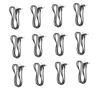 BESTonZON 12pcs Guitar Pedal Power Cable with Anti-scratch Design for Lossless Sound Quality Black Plastic Metal Cable for Practice and Stage Performance