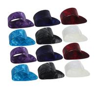 BESTonZON 12pcs Guitar Thumb Picks Flat Celluloid Finger Picks for Acoustic Guitar Ukulele Banjo and Harp Smooth Playing