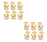 BESTonZON 12pcs Guitar Tuning Pegs Acoustic Electric Guitar Machine Heads Lr Semiclosed Tuning Keys Chrome Plated Ferrules Bushings Screws Replacement