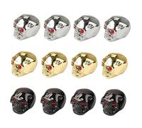 BESTonZON 12pcs Guitar Volume Tone Knobs Electric Guitar Bass Volume Skull Design Knobs Potentiometer Caps