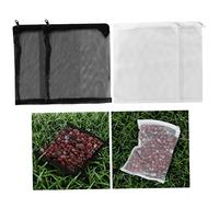 BESTonZON 12PCS Mesh Filter Bags for Fish Tank Aquarium Garden Durable Zipper Filter Media Bags White and Black Reusable for Phosphate and Nitrate Removers