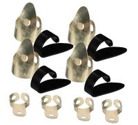 BESTonZON 12pcs Metal Guitar Finger Picks for Acoustic Guitar Thick Pick for Fingerstyle Playing and Accessories