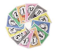 BESTonZON 12PCS Milestone Cards for Newborns Creative Double Sided Growth and Photography Prop Cards Monthly Decor for Babys First Year Unisex Flashcards for Recording Precious Moments