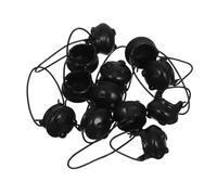 BESTonZON 12pcs Miniature Witch Pot Cauldron Candy Bowl Witchcraft Supplies Dollhouse Miniatures Mini Cauldrons Bonfire Decorations Plastic Black
