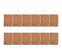BESTonZON 12pcs Paper Gift Bags Leopard Print Bags with Handle Brown Recyclable Paper for Birthdays and Jungle Themed Birthday Parties Adults
