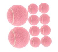 BESTonZON 12pcs Pink Tennis Balls for Lightweight Elastic Practice Training Balls for Beginner Tennis Fitness and Massage