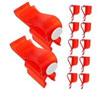 BESTonZON 12pcs Red Golf Putter Clip Organizer for Bag Lightweight Plastic Holder with Anti-slip Secure Grip Easy Installation Design for Versatile Club for Golfers the Course Practice Range