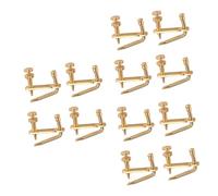 BESTonZON 12pcs Violin String Adjuster Fine Tuners for Precision Tuning Golden High-gloss Finish Easy Installation Compatible Various Violins