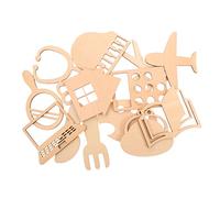 BESTonZON 12pcs Wooden Wood Chips Key Moment Cards for Newborn Commemorative Photo Prop Growth Recording Prop Shower