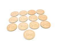 BESTonZON 13pcs Wooden Commemorative Cards Round Discs Boy Girl Growth Cards Keepsake Photo Props for Newborns Cartoon