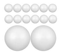 BESTonZON 14pcs Craft Foam Balls: White Polystyrene Smooth Round Balls Foam Spheres for Christmas DIY Home Supplies School Craft Project and Holiday Party 8cm