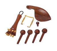 BESTonZON 15-in-1 Violin Accessories Set Chinrest Tailpiece Endpin Tail Gut for Fiddle