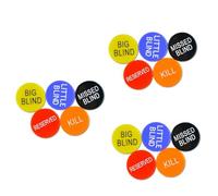 BESTonZON 15 pcs Poker Chip Button Set with Dealer Big Blind Little Blind Kill for Poker Night and Tournaments
