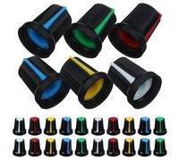 BESTonZON 150pcs Audio Mixer Knob Caps: 6mm Plastic Potentiometer Control Knobs Handle Rotary Caps For Audio Volume Control Speed Adjustment