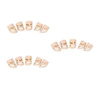 BESTonZON 15pcs Colorful Guitar Thumb Finger Picks and Ergonomic Design for Electric Acoustic Bass Ukulele and Banjo Medium Beige Comfortable Protectors for Musicians