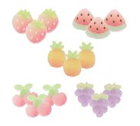BESTonZON 15Pcs Fruit Shoe Clips Set Detachable Watermelon Strawberry Grape Pineapple Cherry Charms for Sneakers DIY Shoe Decoration Accessories