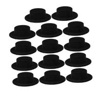 BESTonZON 15pcs Miniature Doll Hat Decor Flocking Party Supplies for Crafts Decorations for Snowman DIY Projects and present Giving