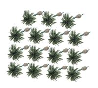 BESTonZON 15pcs Miniature Plastic Coconut Palm Trees for DIY Model Train Scenery Micro Landscape Moss Garden Decorations Compact Tropical Diorama Plants for Fairy Garden and Railway Scenery