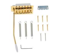 BESTonZON 15pcs Tremolo Bridge System Zinc Alloy Saddles for Electric Guitars Setup for Enhanced Sound Quality Golden Silver