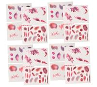 BESTonZON 16 Sheets Halloween Fake Wound Stickers Temporary Scar Realistic Bruise Makeup Kit for Zombie Cosplay Masquerade Party Dress Up