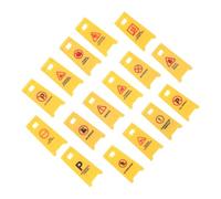BESTonZON 16pcs Miniature Traffic Roadblocks Educational Set for Boys and Sturdy Plastic Safety Signs and Barriers Realistic Indoor Outdoor Play for Cognitive Development and Parent