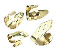 BESTonZON 16pcs Multi-functional Guitar Picks Metal Finger Picks for Electric Banjo Acoustic Bass Guitar Thumb for Injury Beginner
