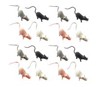 BESTonZON 16Pcs Realistic Mini Mouse Figurines Lifelike Plastic Mouse Models for Garden Decoration Outdoor Prank Halloween Party Props Cute Ornaments