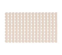 BESTonZON 16pcs Unfinished Scalloped Wooden Frame Trim 20 cm X 2 cm Decorative Furniture Border Molding Strips for Cabinet Doors DIY Wall Craft Decoration