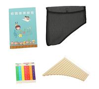 BESTonZON 18 Pan Flute Musical Instrument C Key Portable Panpipe for Beginners with Double Row Design Lightweight Educational Performance Flute Suitable for School Learning and Practice