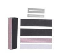 BESTonZON 18 Pcs Guitar Grinding Stone Adhesive Replacement Sandpaper Guitar Fret File Fret Pin Crowning Files Fingerboard Guard Protectors Guitar Sandpaper File Aluminum Alloy