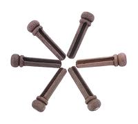 BESTonZON 18 Pcs Wood Guitar Pin Guitar Accesories Blush Pins Easy-to-use Guitar Bridge Pins Ebony Bridge Classical Guitar Bridge Pin Earth Color Pins Guitar End Pin Plate Ballad