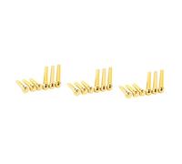 BESTonZON 18pcs Brass Guitar Bridge Pin Replacement Studs for Folk Acoustic Guitars String Pegs for Repair and Maintenance