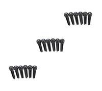 BESTonZON 18pcs Folk Guitar Bridge Pin with Dot Inlay Ebony Replacement Parts for Acoustic Guitars Sound Quality and Style