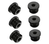 BESTonZON 18pcs Microphone Stand Adapter Screw Nut Black Conversion Tripod Stand Screw for Mic Adapter Nut Compatible Microphone Arm for Studio Recording