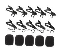BESTonZON 18pcs Mini Microphone Microphone Set Metal Clips Replacement Circle Clips Sponge Cover Set for Live Streaming and Podcasting