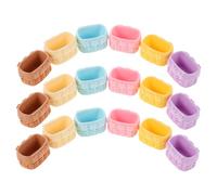 BESTonZON 18PCS Mini Woven Basket Realistic Dollhouse Storage Bins for Fairy Garden and Kitchen Decor Tiny Imitation Rattan Baskets Compatible with Miniature Furniture Accessories