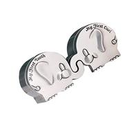BESTonZON 1pair My First Curl Tooth Box Elephant Shape Newborn Keepsake Box Tooth Fairy