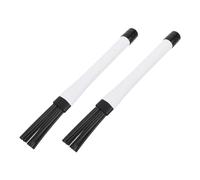 BESTonZON 1pair Professional Nylon Drum Brushes for Snare and Acoustic Drums Portable Drumming Accessory and Compact for Jazz and Rhythm Performance