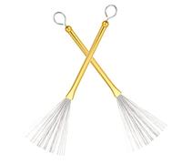 BESTonZON 1pair Wire Drum Brushes Ergonomic Handle for Jazz Drums and Crisp Tone Percussion Accessories for Live Performance