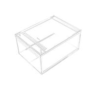 BESTonZON 1pc Transparent Acrylic Reptile Feeding Box Versatile Container for Reptile Care for Spiders Geckos Snakes and Small Pets Easy to Clean and Observe