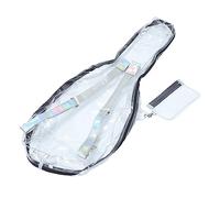 BESTonZON 1pc Transparent Folk Guitar Bag Backpack Double Straps for Acoustic Guitars Lightweight and Padded Case for Easy Outdoor Carry