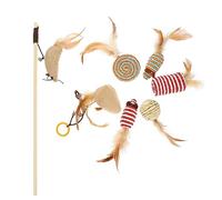 BESTonZON 1Set Adorable Cat Wand Interactive Teaser Kit for Household Cats and Engaging to Strengthen Bonding and Reduce Bad Biting Habits