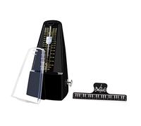 BESTonZON 1set Bass Metronome Musical Metronome Electric Guitar Metronome Universal Piano Metronome Bass Mechanical Metronome Wind up Metronome Musical Instrument Accessory Metal Black