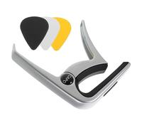 BESTonZON 1set Guitar Capo for Classical Guitar Ukulele Zinc Alloy Clip with Picks Lightweight Tuning Accessory