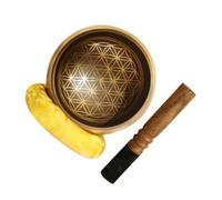 BESTonZON 1set Meditation Sound Bowl for Relaxation and Healing Copper Singing Bowl Mallet and Cushion for Yoga Meditation and Chakra Balancing