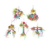 BESTonZON 1Set Parrot Chew Durable Braided Tube Teething Accessories for Bird Cage Entertainment for Climbing and Biting Fun