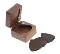 BESTonZON 1set Wooden Guitar Pick Boxed Plectrum for Electric Acoustic Guitars Plectrum Smooth Strumming